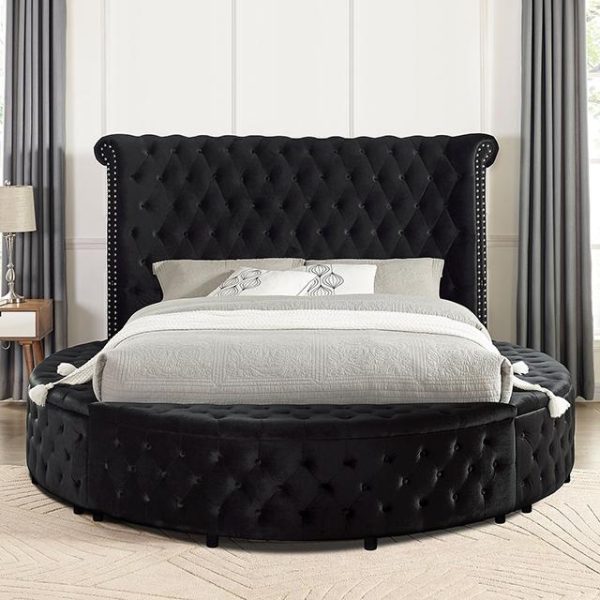 SANSOM E.King Bed, Black Fashion