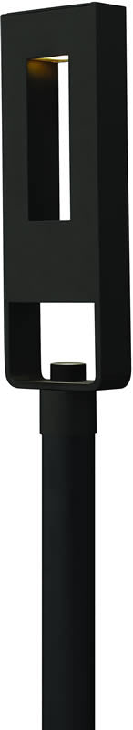 25 H Atlantis 2-Light LED Outdoor Post Mount Satin Black Cheap