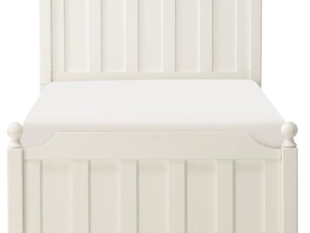 Wellsummer Twin Panel Bed in White 1803WT-1* Sale