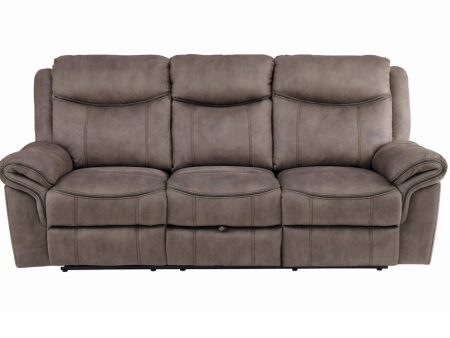 Aram Double Glider Reclining Sofa in Dark Brown 8206NF-3 Online Sale