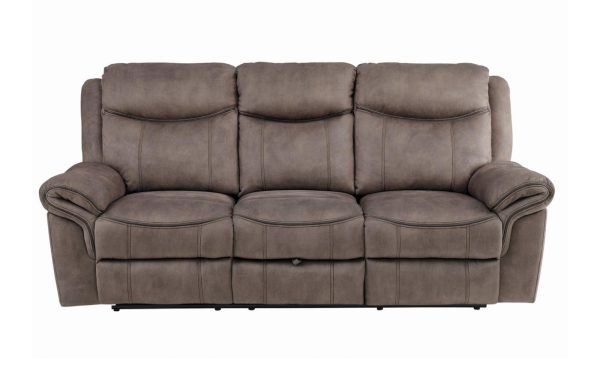 Aram Double Glider Reclining Sofa in Dark Brown 8206NF-3 Online Sale