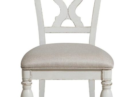 Cinderella Chair in Antique White with Grey Rub-Through 1386NW-11C on Sale