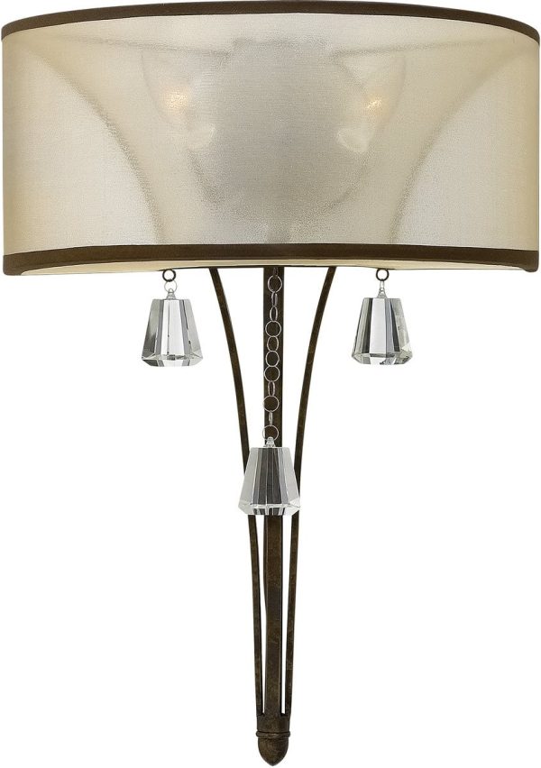 14 W Mime 2-Light Wall Sconce French Bronze on Sale