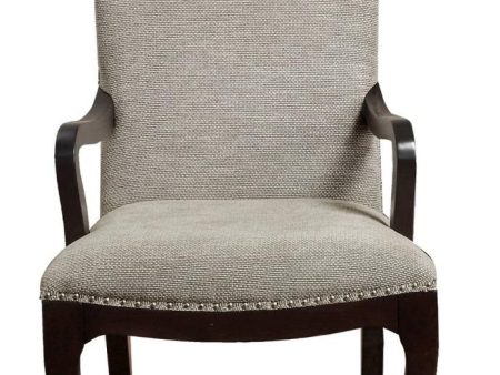 Savion Arm Chair in Espresso (Set of 2) For Sale