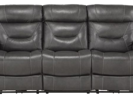 Danio Power Double Reclining Sofa with Power Headrests in Dark Gray 9528DGY-3PWH Sale