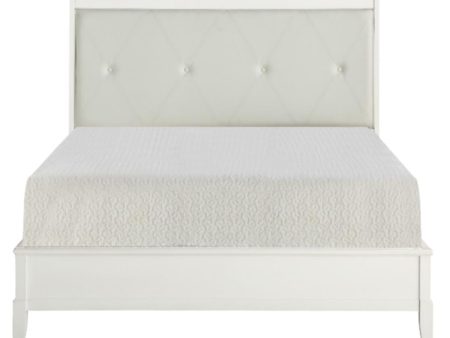 Cotterill King Upholstered Sleigh Bed in Antique White 1730KWW-1EK* Online Hot Sale