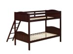 Arlo Twin Over Twin Bunk Bed with Ladder Espresso Online