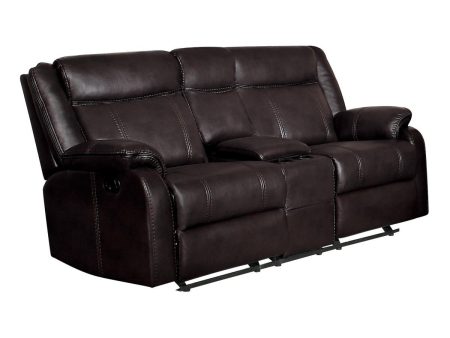 Jude Double Glider Recliner Loveseat in Brown 8201BRW-2 Online now