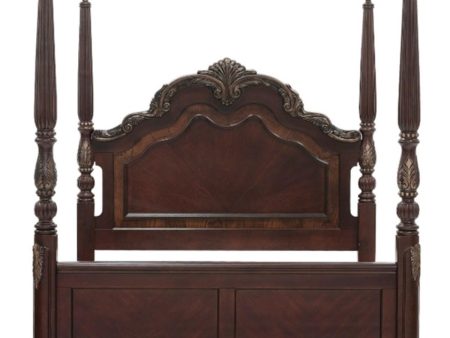 Deryn Park Queen Poster Bed in Cherry 2243-1* Hot on Sale