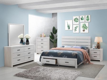 Brantford 4-piece Eastern King Storage Bedroom Set Coastal White Online