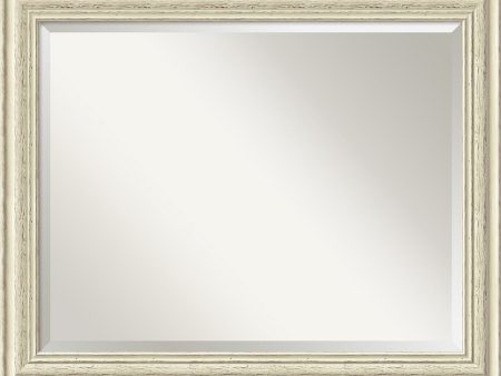 27 H x 33 W Country Whitewash Mirror Large Framed Mirror For Discount