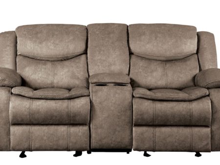 Bastrop Double Glider Reclining Loveseat in Brown 8230FBR-2 Online Hot Sale