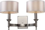 19 W Pembroke 2-Light Sconce Polished Nickel For Discount