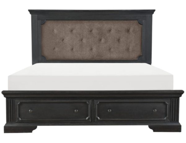 Bolingbrook King Upholstered Storage Platform Bed in Coffee 1647K-1EK* Supply