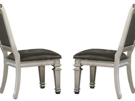 Bevelle Side Chair in Silver (Set of 2) 1958S Sale