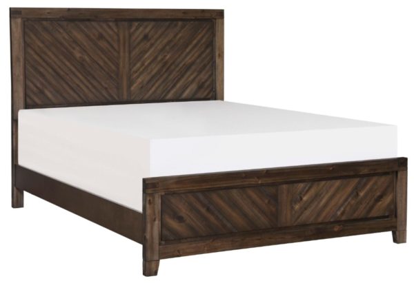 Parnell Queen Panel Bed in Rustic Cherry 1648-1* For Sale