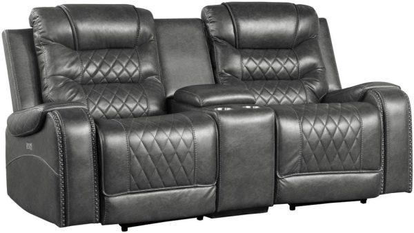 Putnam Double Glider Reclining Loveseat in Gray 9405GY-2 Online Sale