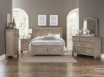 Bethel Queen Sleigh Platform Bed with Footboard Storage in Gray 2259GY-1* Hot on Sale