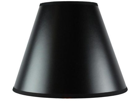 12 W x 10 H Bold Black with True Gold Lining Hard Back Empire Lampshade For Discount