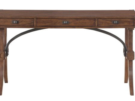 Frazier Writing Desk in Brown Cherry 1649-16 For Cheap