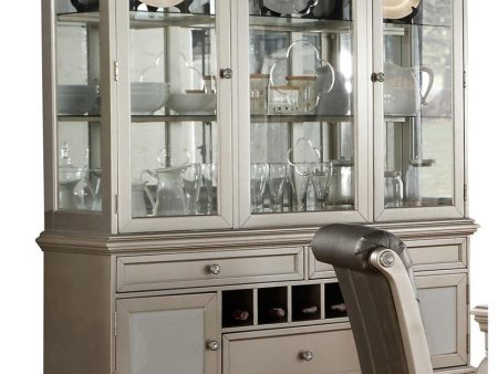 Crawford Buffet and Hutch in Silver 5546-50* For Cheap