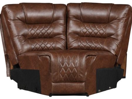 Putnam Corner Seat in Brown 9405BR-CR For Cheap