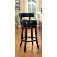 SHIRLEY Dark Oak Black 24  Bar Stool Hot on Sale