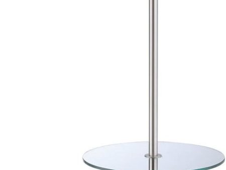 63 H Eveleen 1-Light Floor Lamp with Shelf White Online Hot Sale