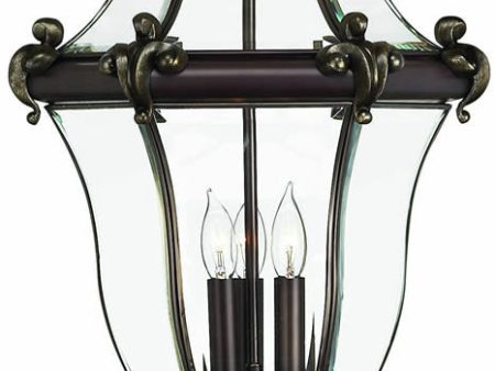 22 H San Clemente 3-Light Large Outdoor Post Lantern Copper Bronze Online Sale