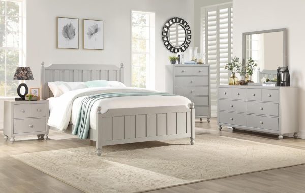 Wellsummer Full Panel Bed in Gray 1803GYF-1* For Discount