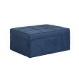 Ainfox Ottoman Sofa Bed, 4 in 1 Multi-Use Folding Guest Bed Full Padded Lounge Couch Bed Convertible Single Sofa Chair (Deep Blue) Supply