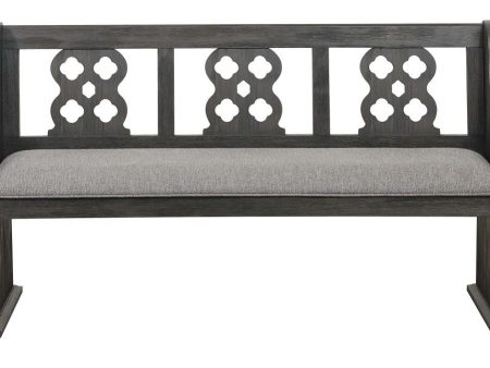 Arasina Bench with Curved Arms in Dark Pewter 5559N-14A Online now