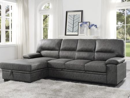 Michigan Sectional with Pull Out Bed and Left Chaise in Dark Gray 9407DG*2LC3R Online Hot Sale