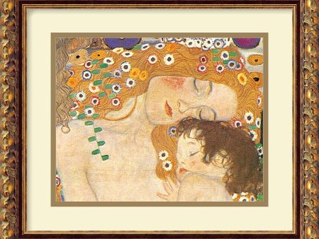 13 H x 15 W Gustav Klimt Three Ages of Woman Mother and Child Detail IV 1905 Framed Print Online Hot Sale