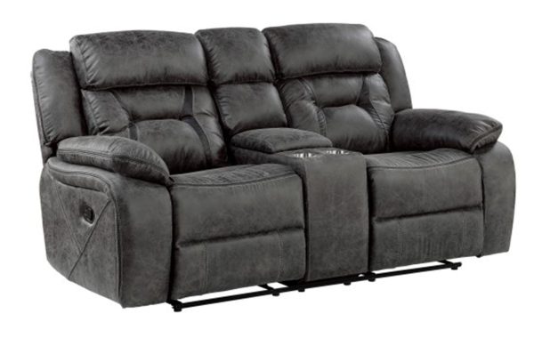 Madrona Hill Double Reclining Loveseat in Gray 9989GY-2 Online now