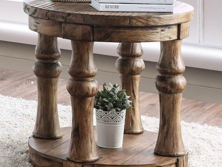 Mika Antique Oak End Table Fashion