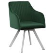 Arika Channeled Back Swivel Dining Chair Green Online now