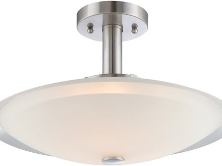 15 W Natharie 3-Light Flush Mount Chrome Fashion