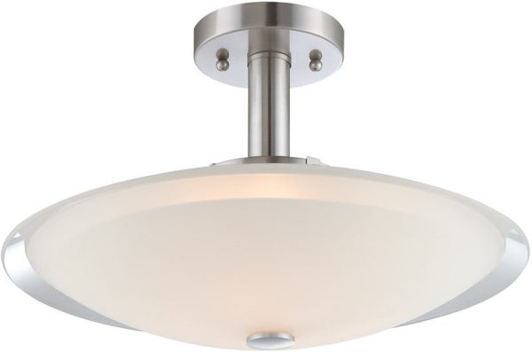 15 W Natharie 3-Light Flush Mount Chrome Fashion