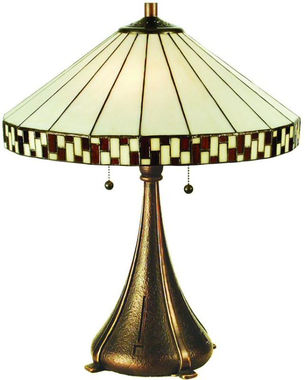 23 H Checkerboard  Tiffany Table Lamp Online Hot Sale