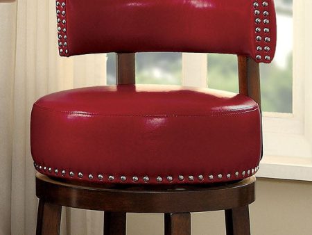 SHIRLEY Dark Oak Red 29  Bar Stool on Sale