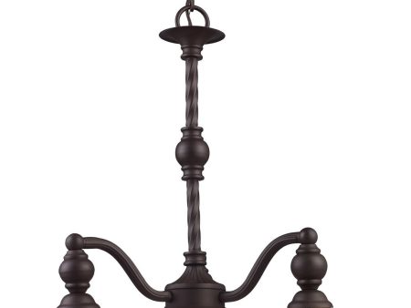 21 W Norwich 3-Light Chandelier Oiled Bronze Online Hot Sale