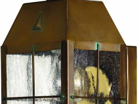 10 H Nantucket 1-Light Outdoor Wall Lantern Aged Brass Supply