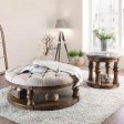 Mika Antique Oak Coffee Table w  Cushion Top on Sale