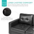 Best Choice Products Tufted Faux Leather 3-Seat L-Shape Sectional Sofa Couch Set w Chaise Lounge, Ottoman Coffee Table Bench, Black Online Sale