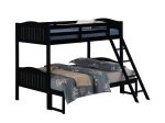 Arlo Twin Over Full Bunk Bed with Ladder Black Sale