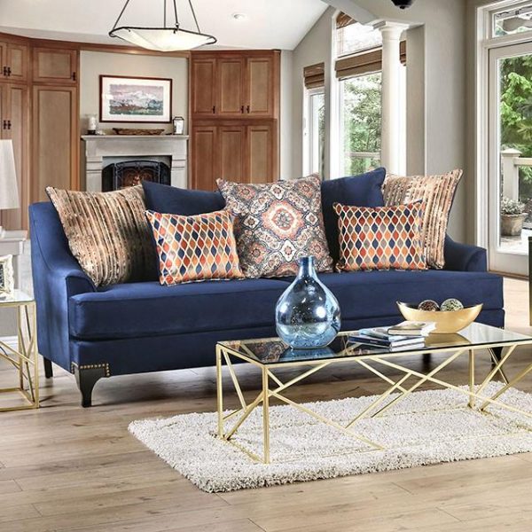 Sisseton Navy Sofa For Cheap