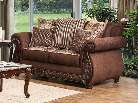 TABITHA Brown Love Seat, Brown Online