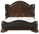 Royal Highlands Queen Upholstered Panel Bed in Rich Cherry 1603-1 Cheap