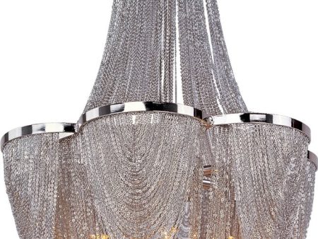 14 W Chantilly 6-Light Chandelier Polished Nickel Hot on Sale